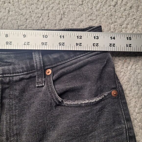 Abercrombie & Fitch Jeans Women 27 4R Black Denim Ankle Straight Ultra High Rise - Picture 7 of 8